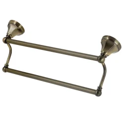 Kingston Brass Metropolitan 18-Inch Dual Towel Bar in Antique Brass