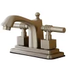 Kingston Brass Milano 4" Centerset Two Handle Deck Mount Lavatory Faucet with Brass Pop-up