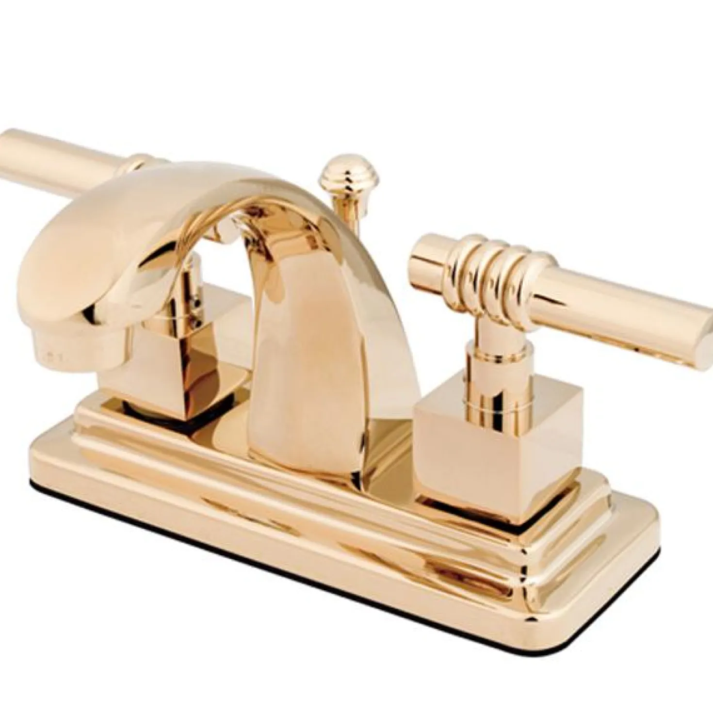 Kingston Brass Milano 4" Centerset Two Handle Lavatory Faucet with Brass Pop-up