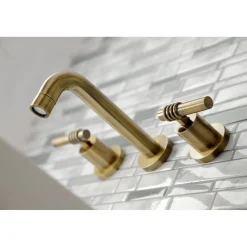 Kingston Brass Milano 2-Handle 8-Inch Wall Mount Bathroom Faucet