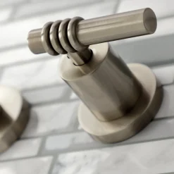 Kingston Brass Milano 2-Handle 8-Inch Wall Mount Bathroom Faucet