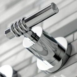 Kingston Brass Milano 2-Handle 8-Inch Wall Mount Bathroom Faucet
