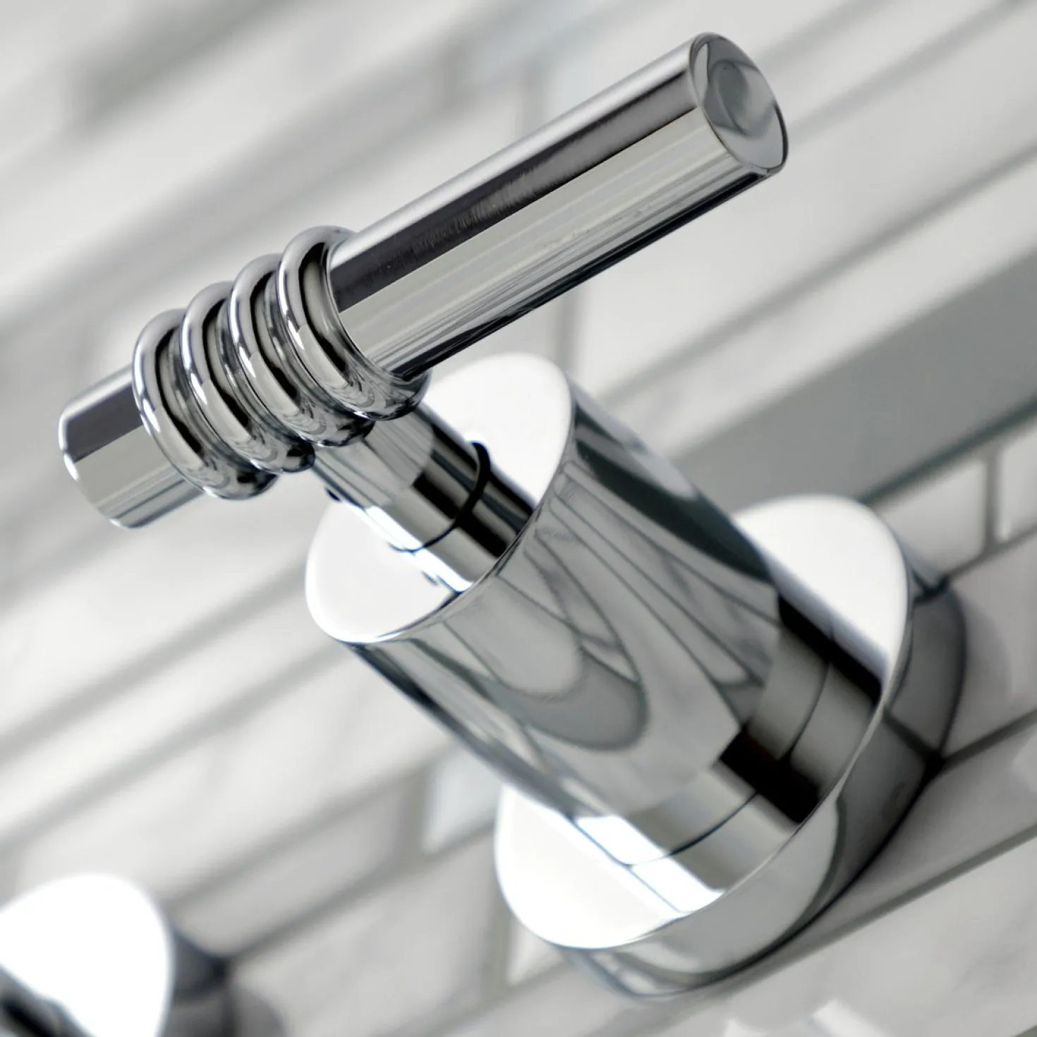 Kingston Brass Milano 2-Handle 8-Inch Wall Mount Bathroom Faucet