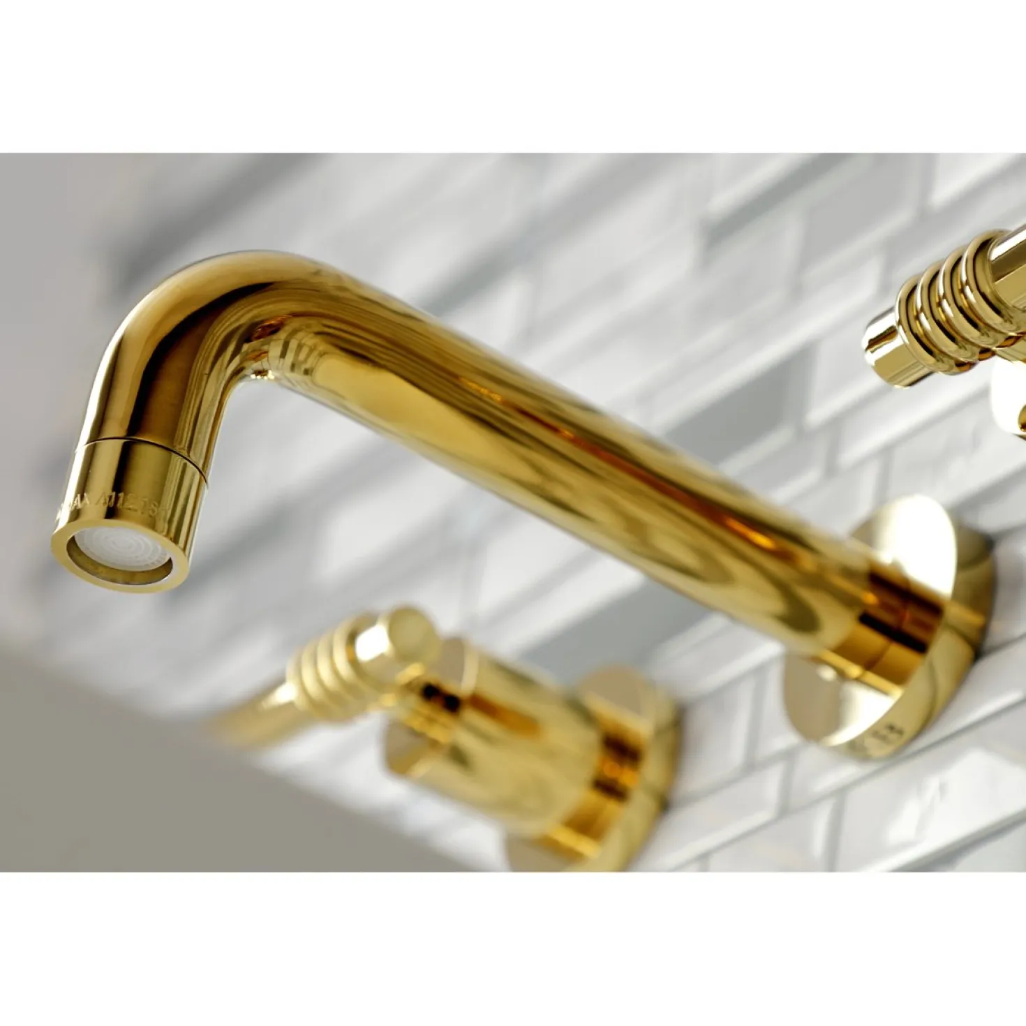 Kingston Brass Milano 2-Handle 8-Inch Wall Mount Bathroom Faucet