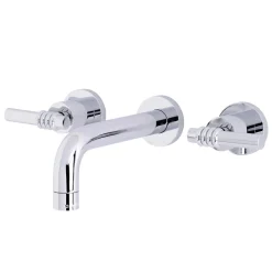 Kingston Brass Milano 2-Handle 8-Inch Wall Mount Bathroom Faucet