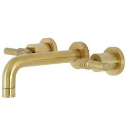 Kingston Brass Milano 2-Handle 8-Inch Wall Mount Bathroom Faucet