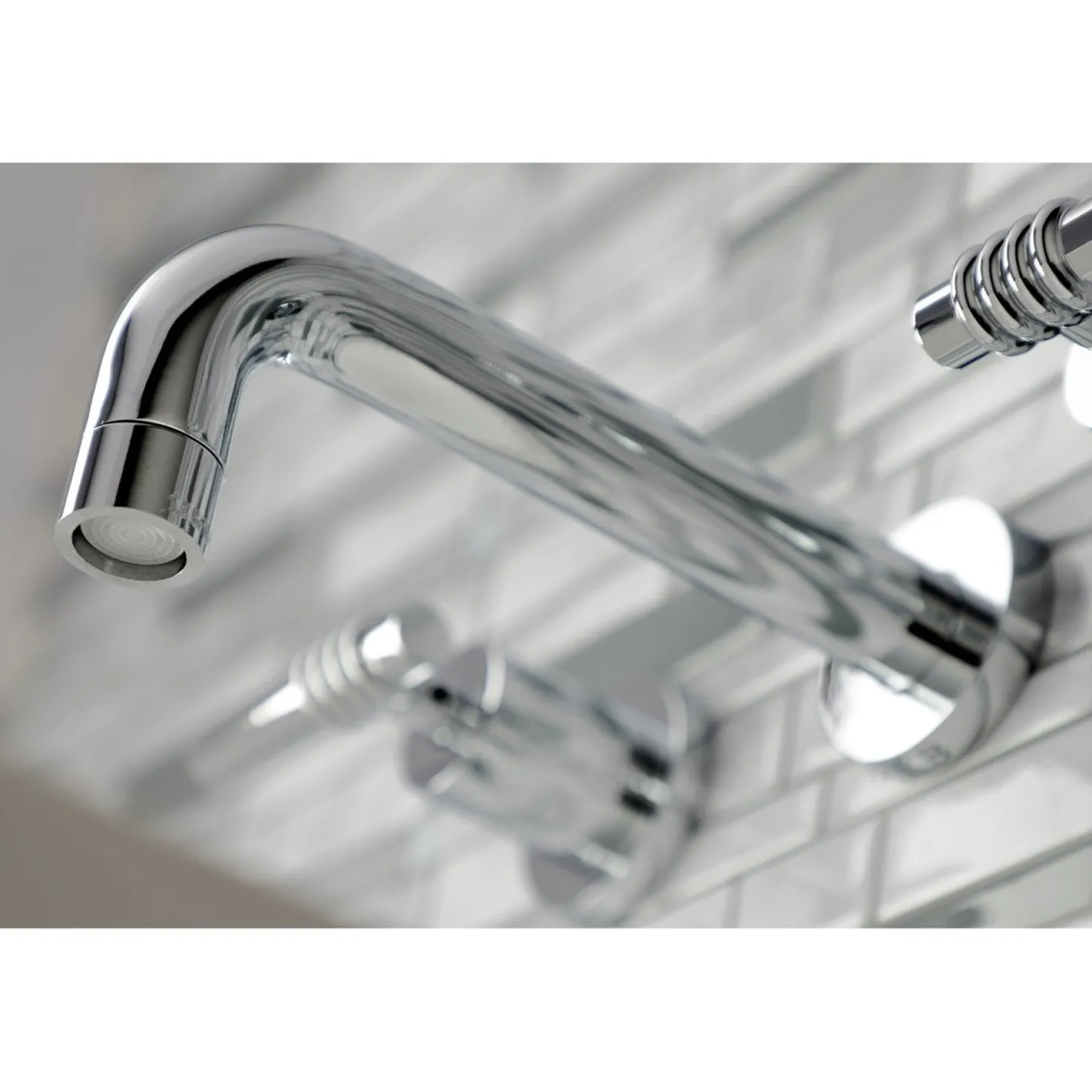 Kingston Brass Milano 2-Handle 8-Inch Wall Mount Bathroom Faucet