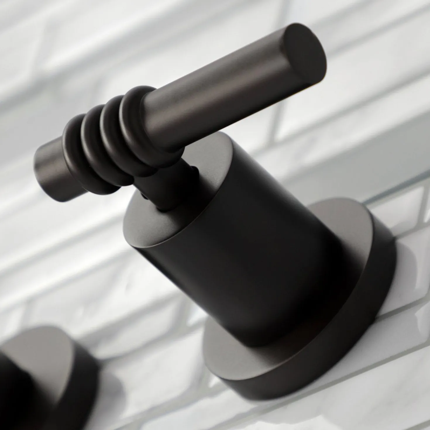 Kingston Brass Milano 2-Handle 8-Inch Wall Mount Bathroom Faucet