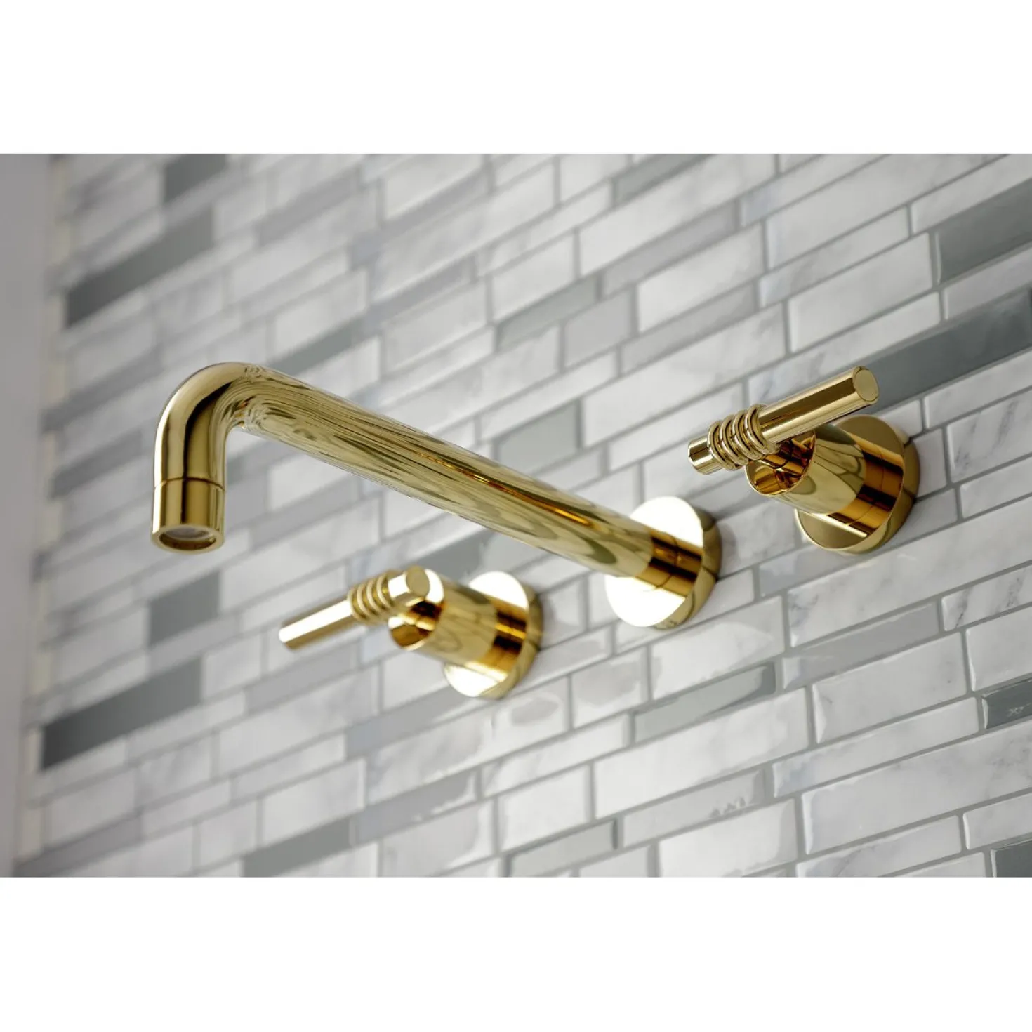 Kingston Brass Milano 2-Handle Wall Mount Roman Tub Faucet