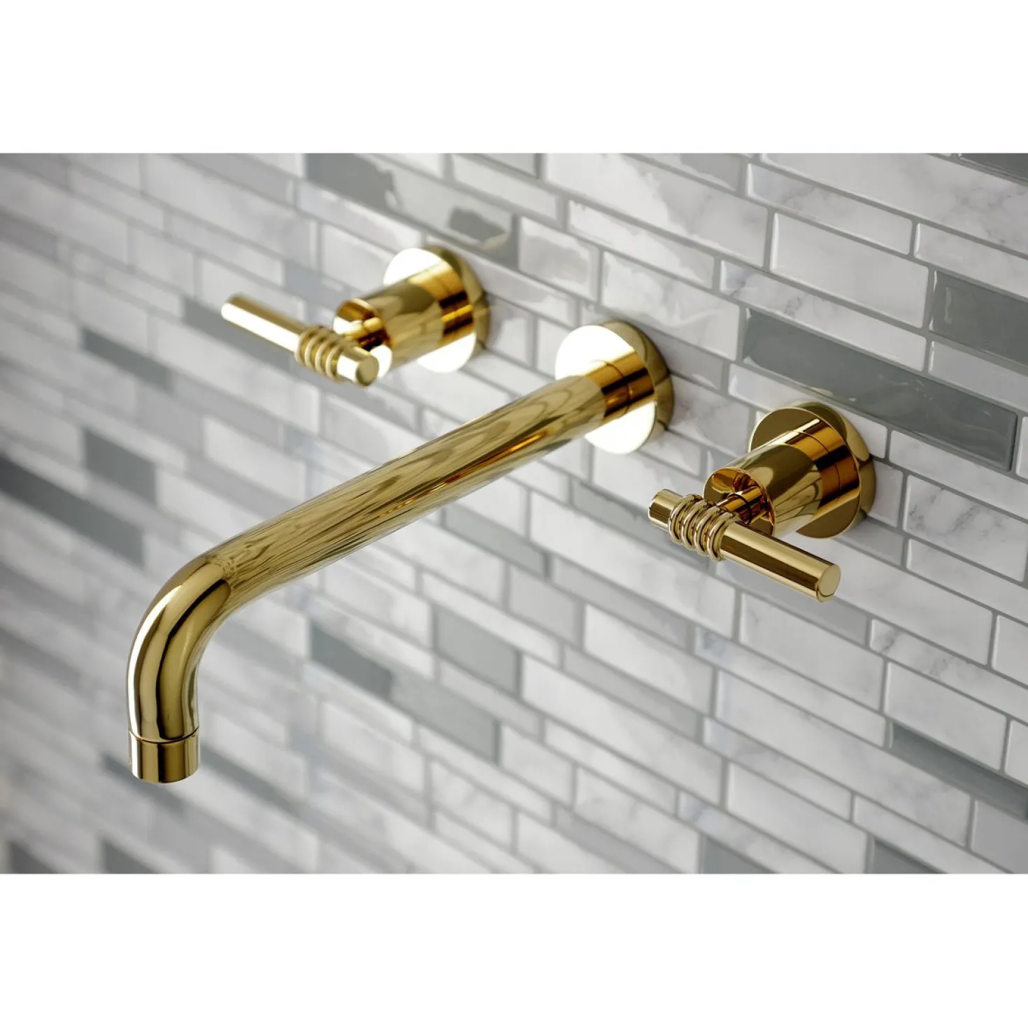 Kingston Brass Milano 2-Handle Wall Mount Roman Tub Faucet