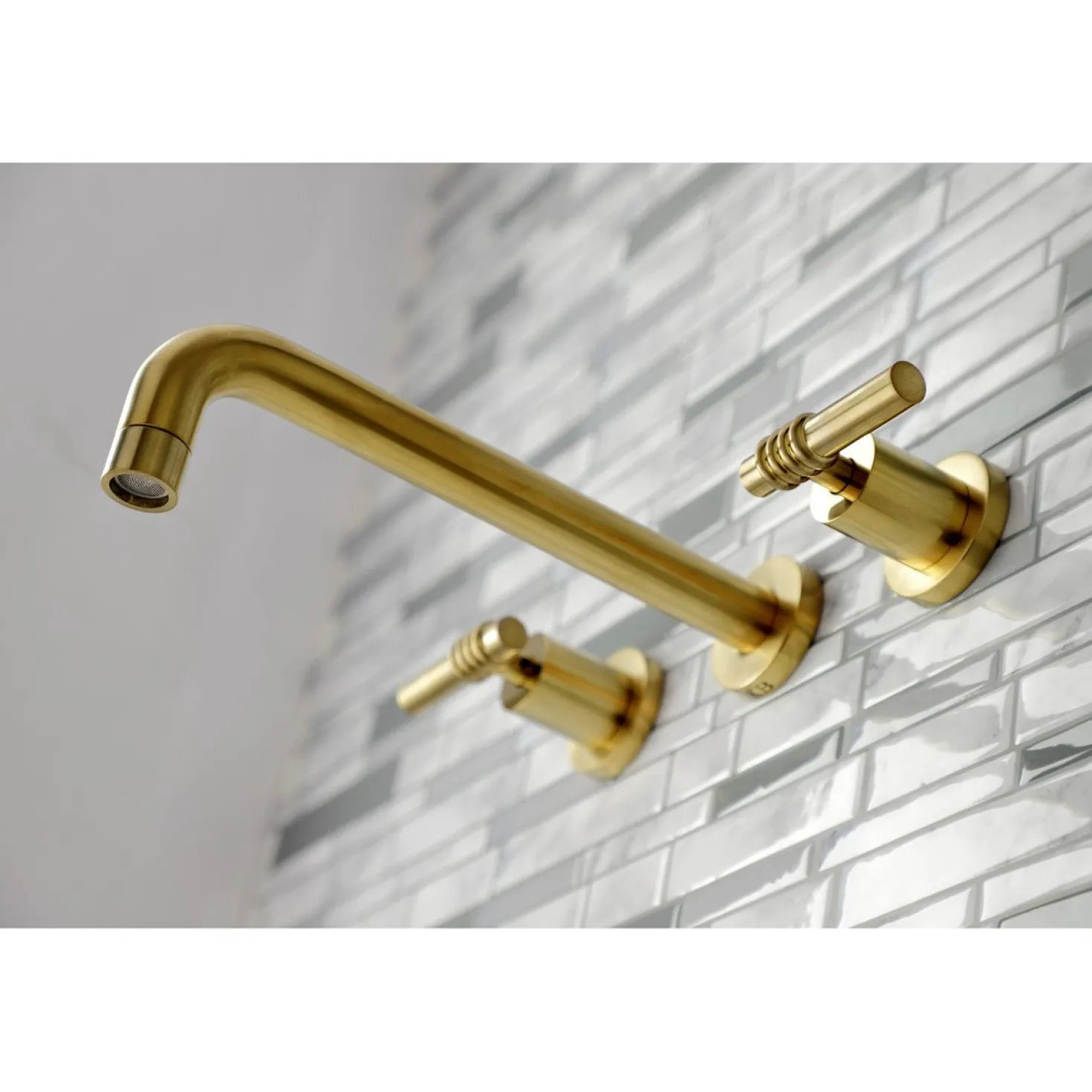 Kingston Brass Milano 2-Handle Wall Mount Roman Tub Faucet