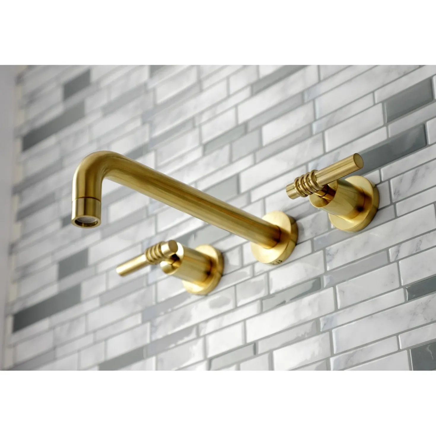 Kingston Brass Milano 2-Handle Wall Mount Roman Tub Faucet