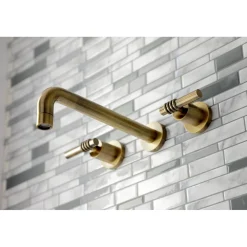 Kingston Brass Milano 2-Handle Wall Mount Roman Tub Faucet