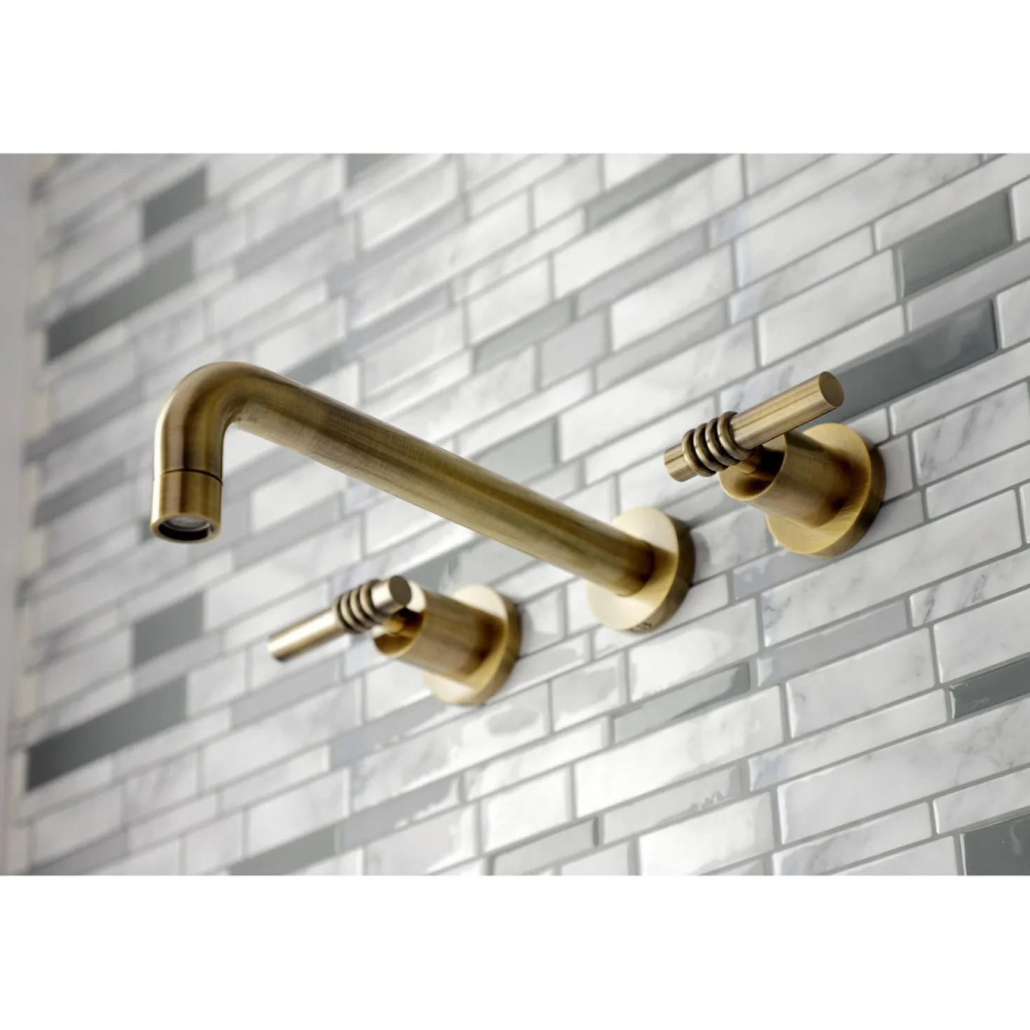 Kingston Brass Milano 2-Handle Wall Mount Roman Tub Faucet