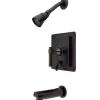 Kingston Brass Milano Single Handle Tub and Shower Faucet in Oil Rubbed Bronze