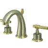 Kingston Brass Milano 8" to 16" Widespread Two Handle Lavatory Faucet with Brass Pop-up