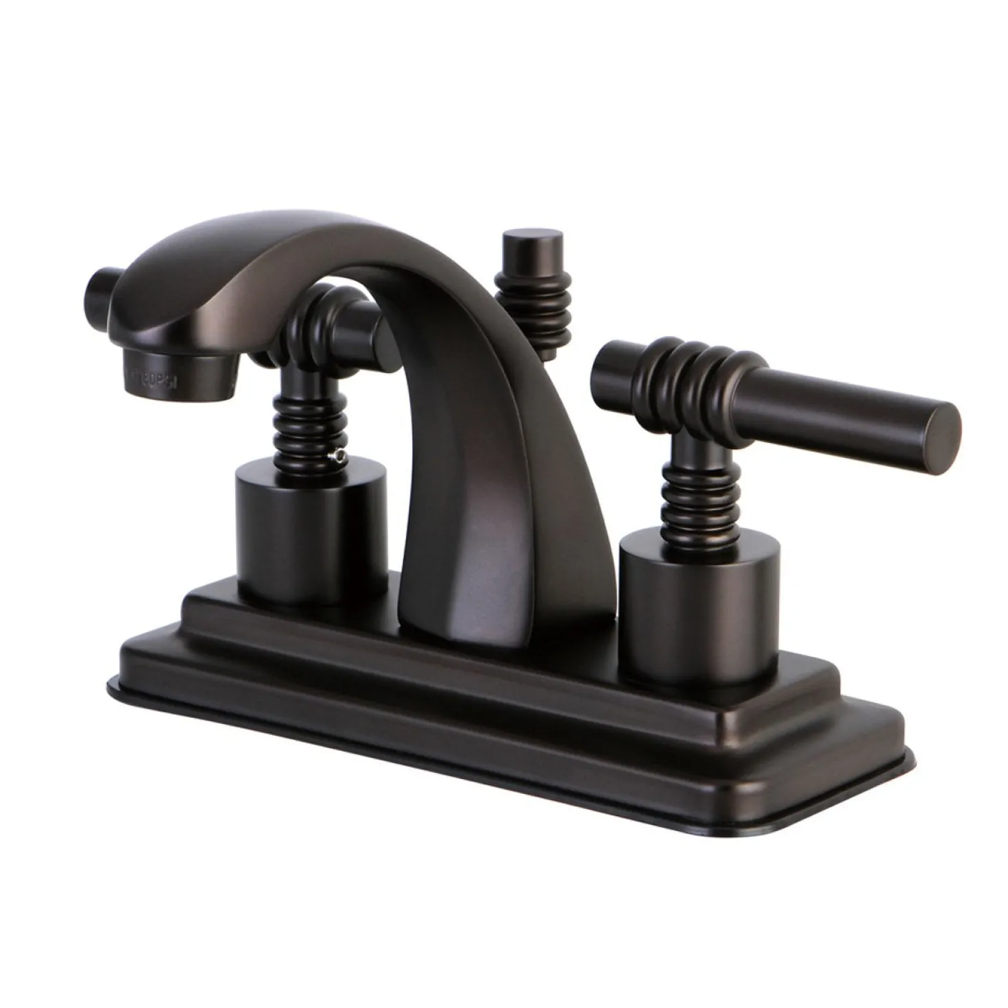Kingston Brass Milano Two Handle 4" Centerset Lavatory Faucet with Brass Pop-up