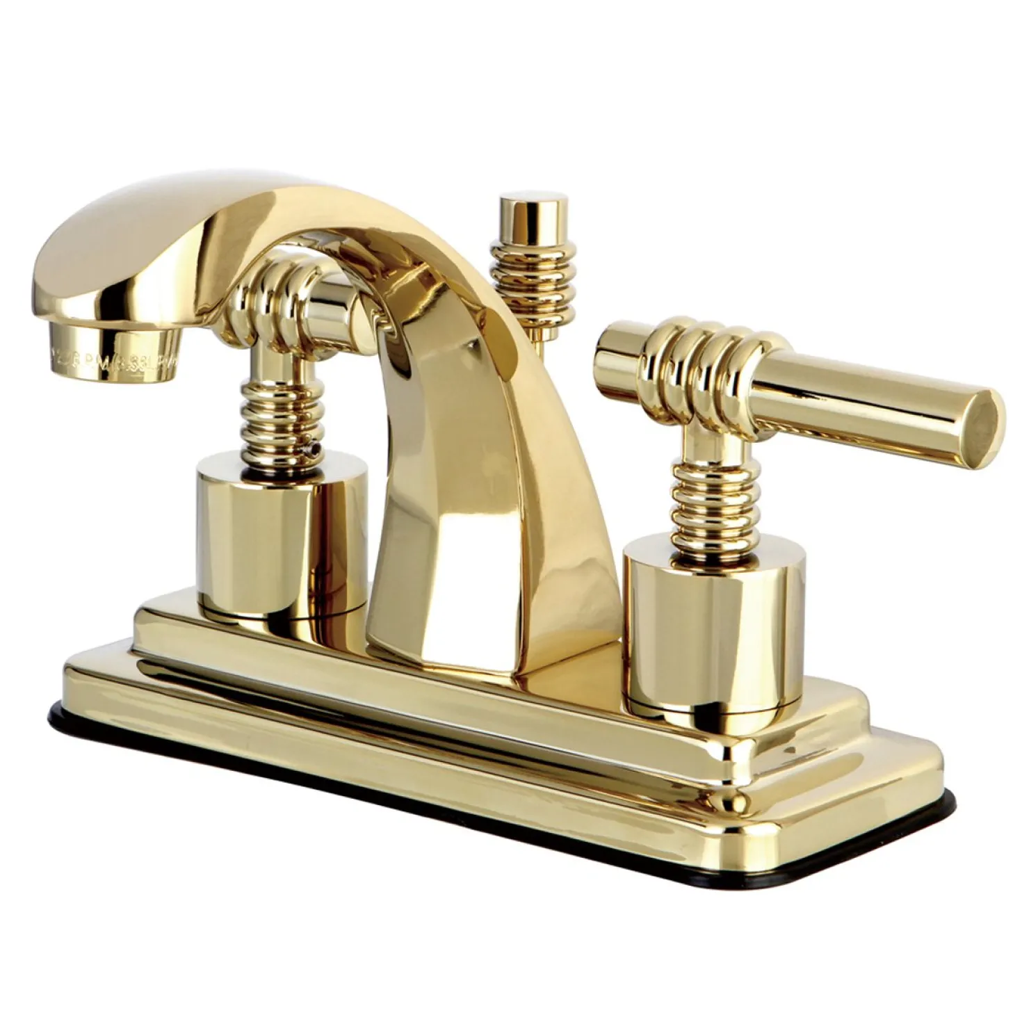 Kingston Brass Milano Two Handle 4" Centerset Lavatory Faucet with Brass Pop-up