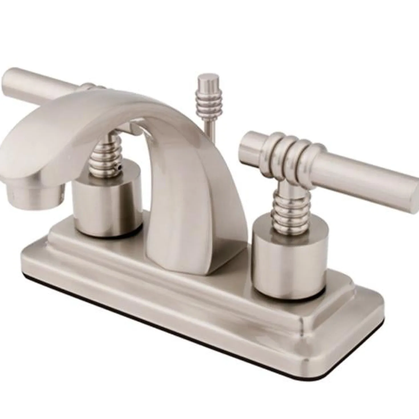 Kingston Brass Milano Two Handle 4" Centerset Lavatory Faucet with Brass Pop-up