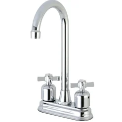 Kingston Brass Millennium 4" Centerset High-Arch Spout Bar Faucet