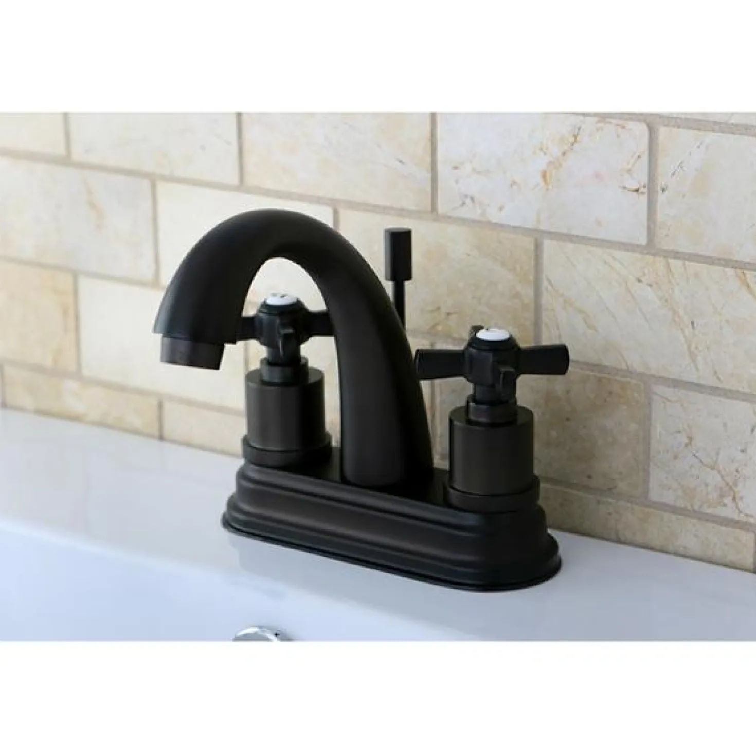 Kingston Brass Millennium 4" Centerset Solid Brass Lavatory Faucet