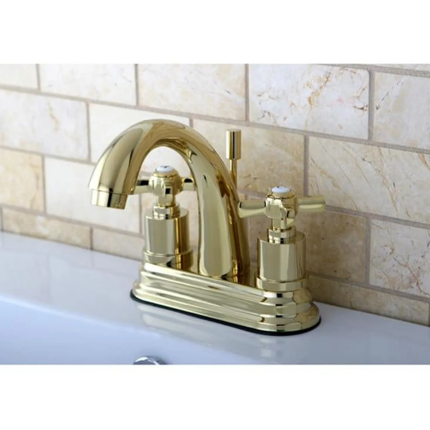 Kingston Brass Millennium 4" Centerset Solid Brass Lavatory Faucet
