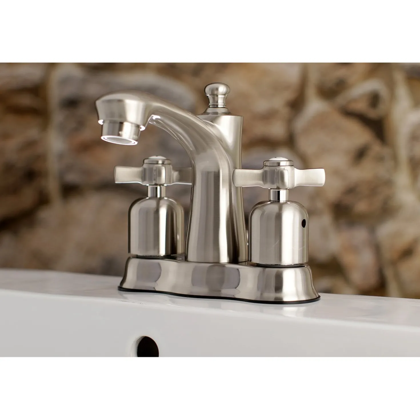 Kingston Brass Millennium Deck Mount 4" Centerset Bathroom Faucet