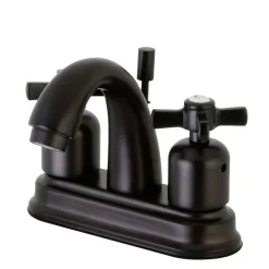 Kingston Brass Millennium Deck Mount 4-Inch Centerset Bathroom Faucet