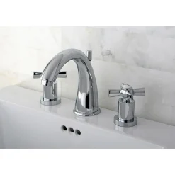Kingston Brass Millennium Deck Mount 8" Widespread Bathroom Faucet