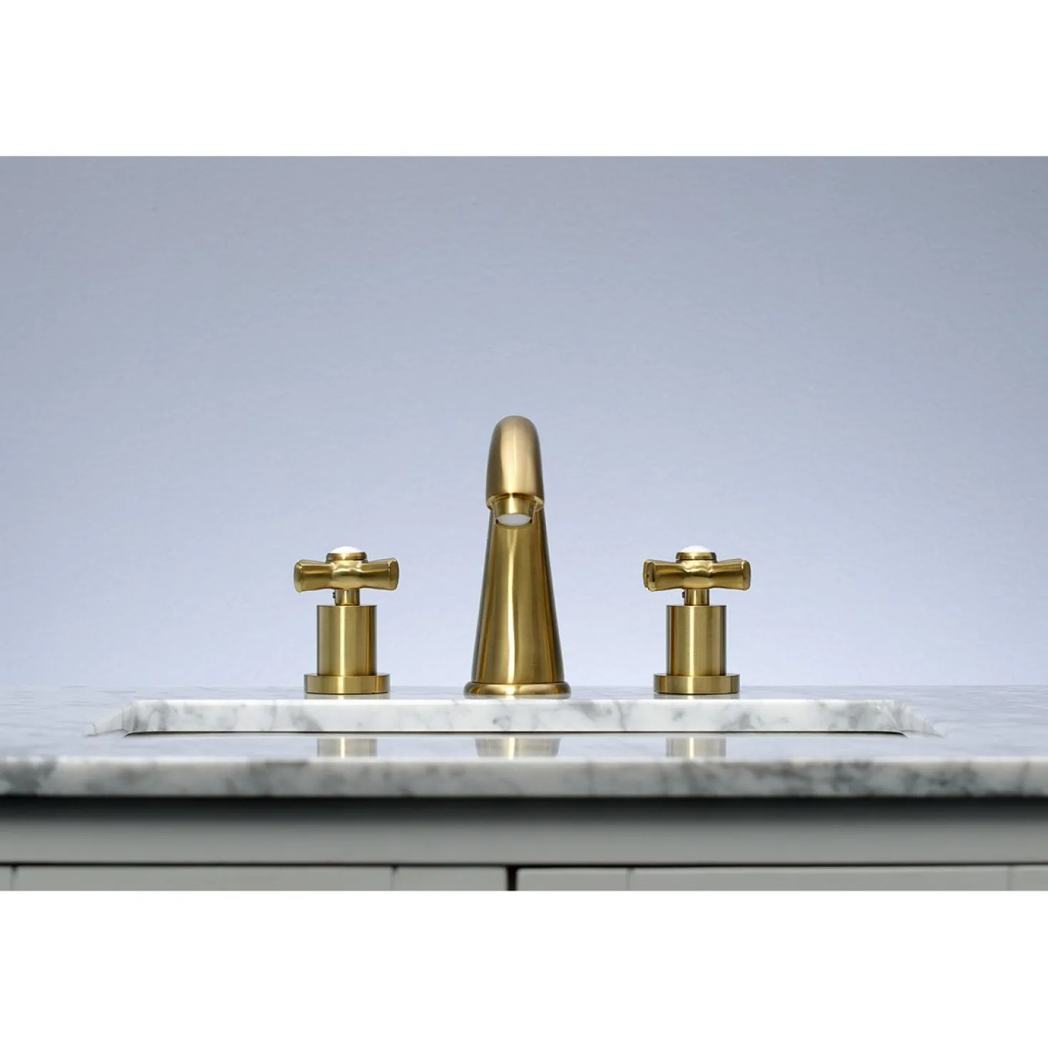 Kingston Brass Millennium Deck Mount 8" Widespread Bathroom Faucet