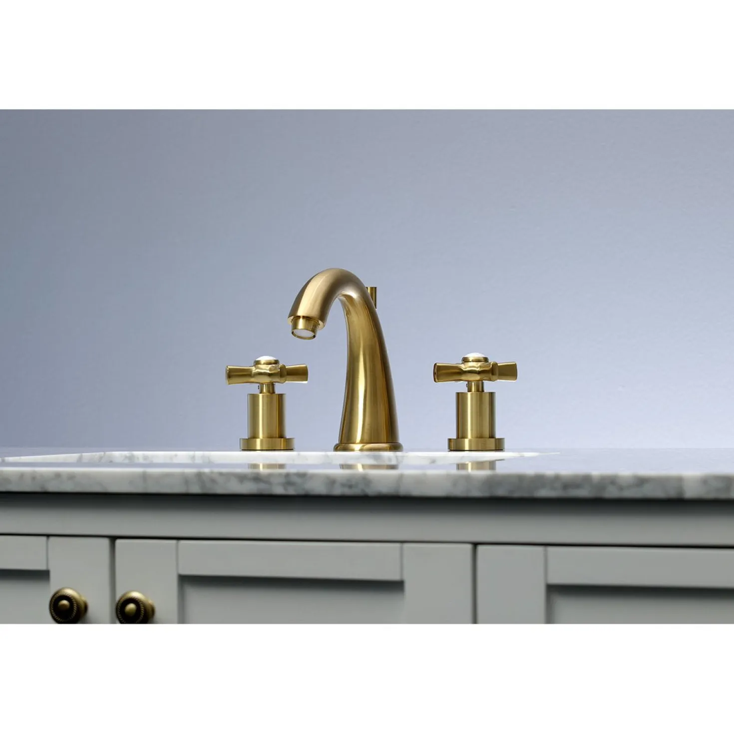 Kingston Brass Millennium Deck Mount 8" Widespread Bathroom Faucet