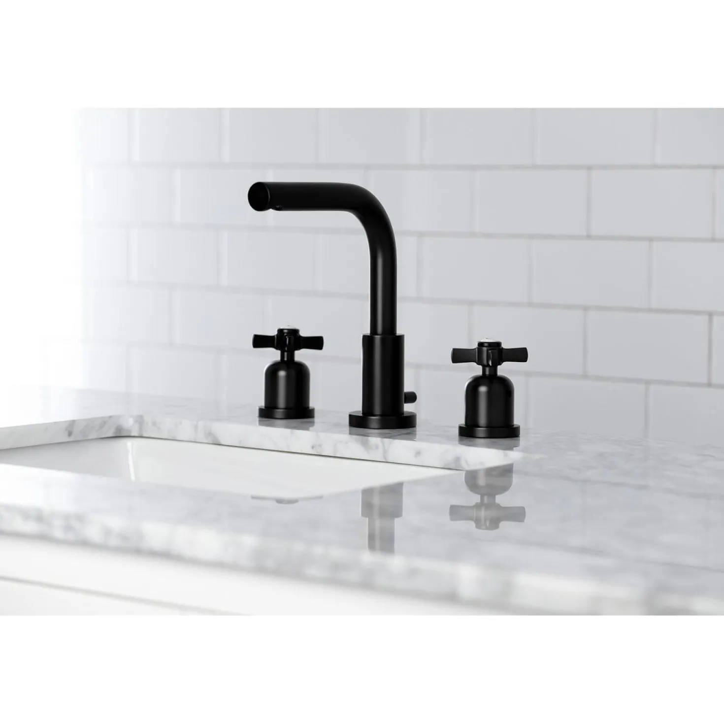 Kingston Brass Millennium Fauceture 8-Inch Widespread Bathroom Faucet