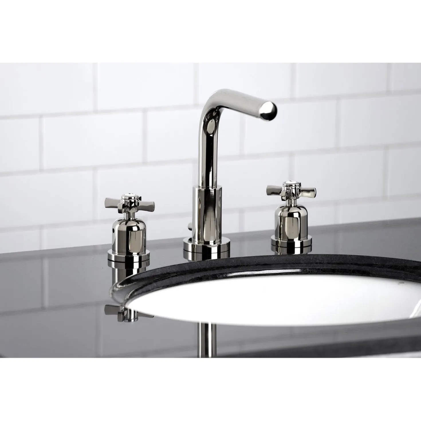 Kingston Brass Millennium Fauceture 8-Inch Widespread Bathroom Faucet
