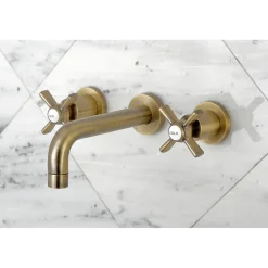 Kingston Brass Millennium 2-Handle Wall Mount Bathroom Faucet