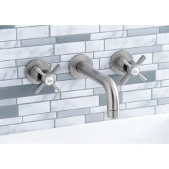 Kingston Brass Millennium 2-Handle Wall Mount Bathroom Faucet