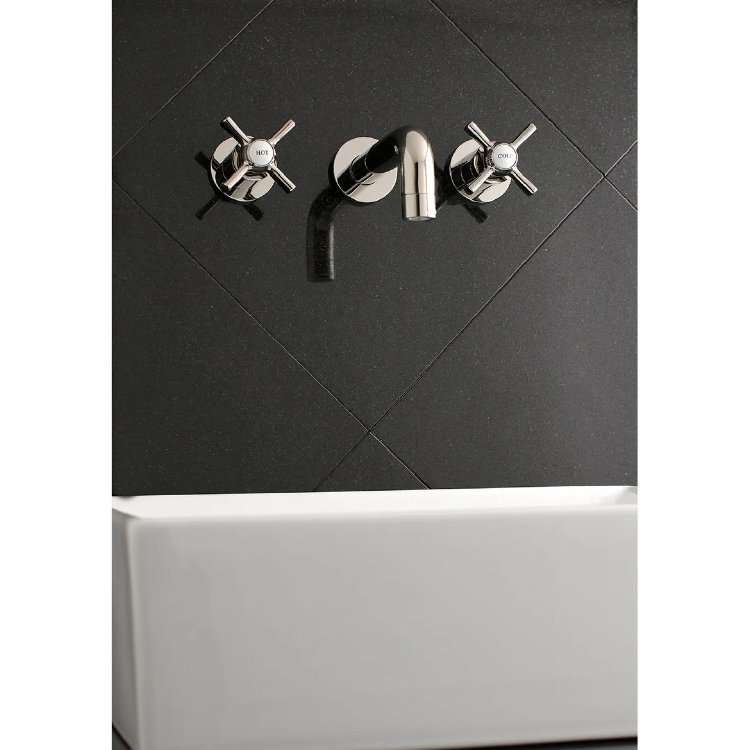 Kingston Brass Millennium 2-Handle Wall Mount Bathroom Faucet
