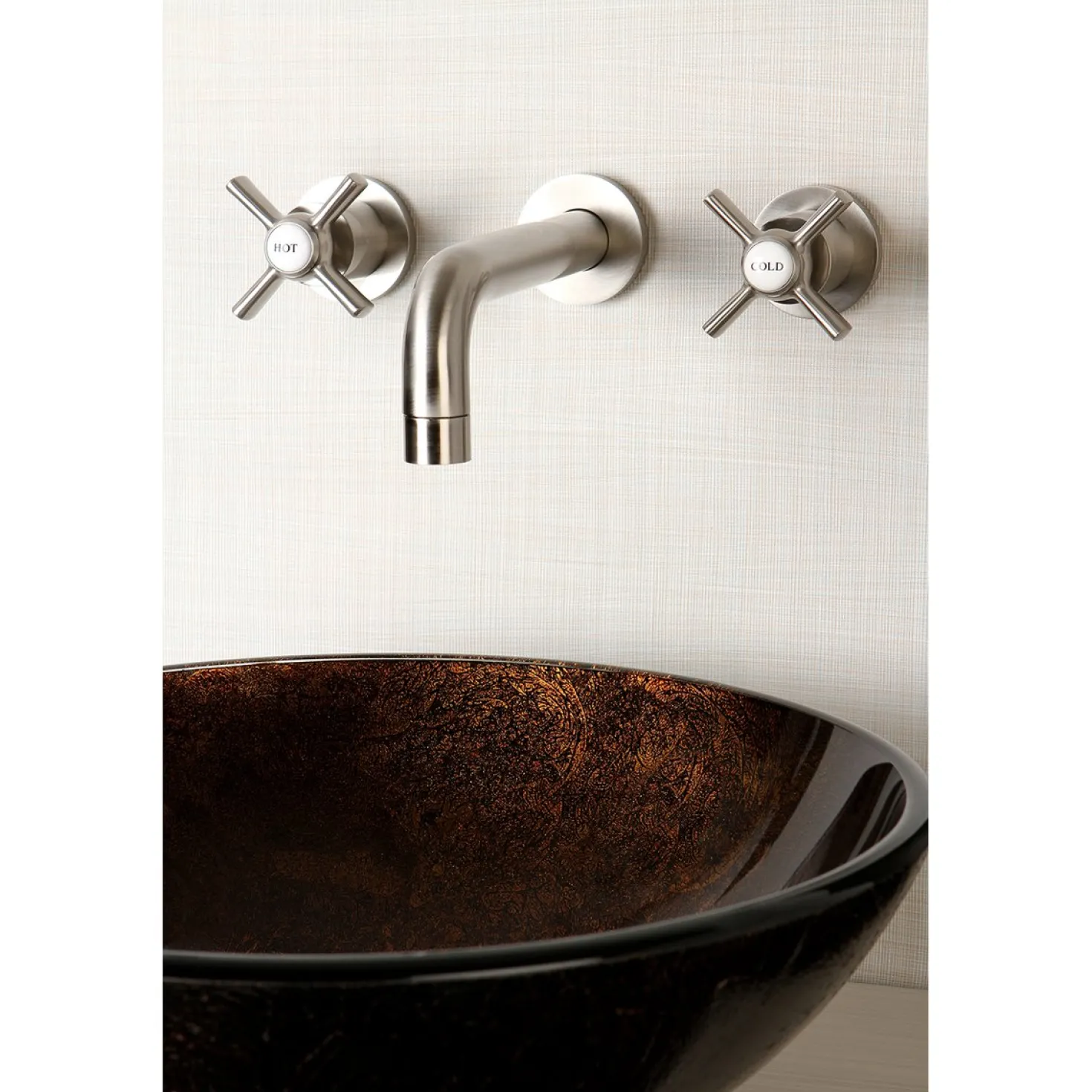 Kingston Brass Millennium 2-Handle Wall Mount Bathroom Faucet
