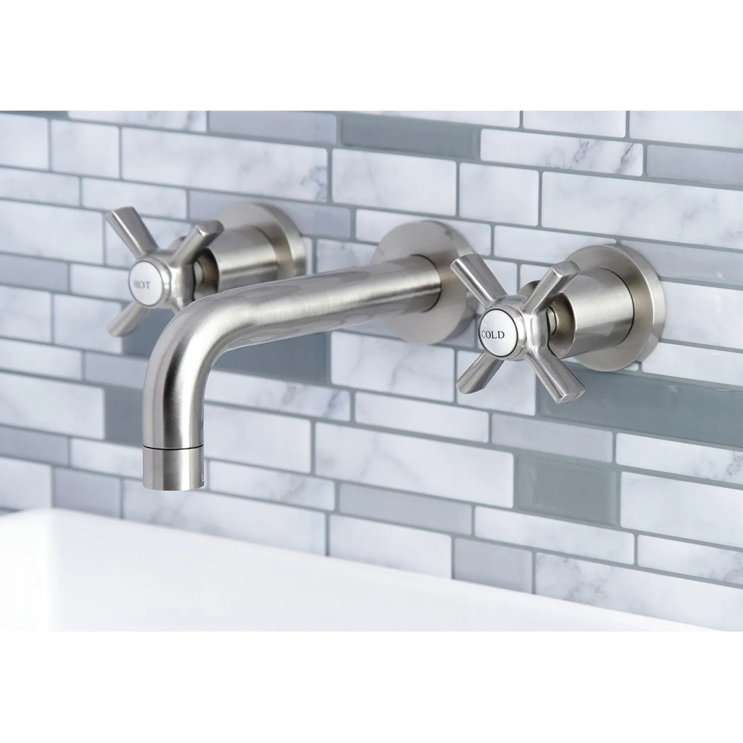 Kingston Brass Millennium 2-Handle Wall Mount Bathroom Faucet