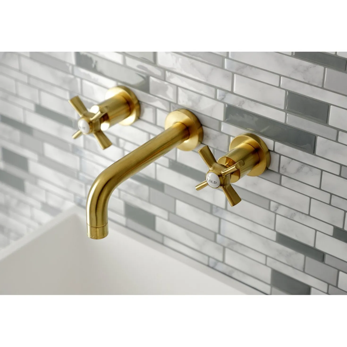 Kingston Brass Millennium 2-Handle Wall Mount Bathroom Faucet