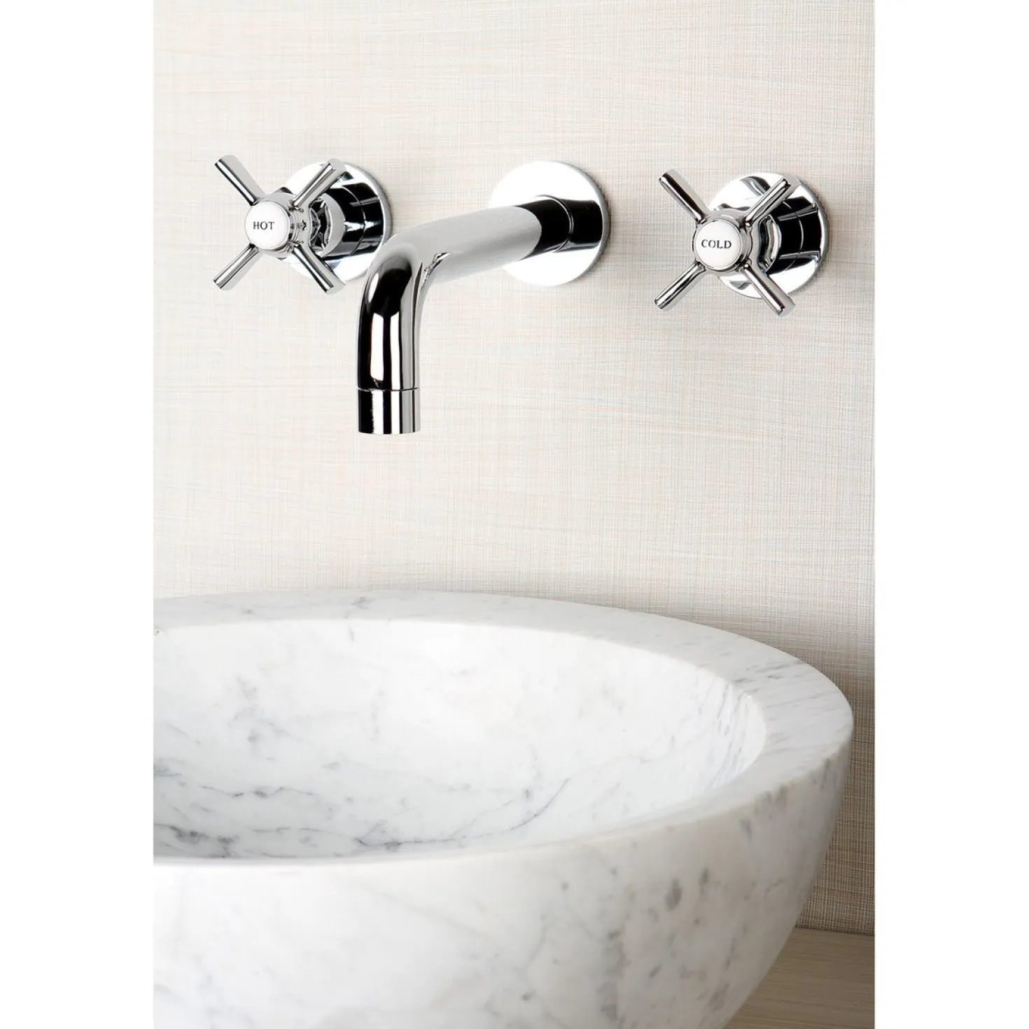 Kingston Brass Millennium 2-Handle Wall Mount Bathroom Faucet