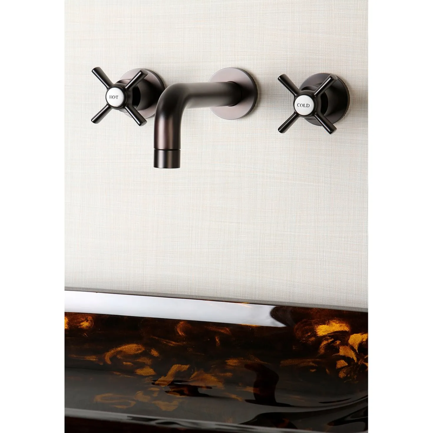 Kingston Brass Millennium 2-Handle Wall Mount Bathroom Faucet