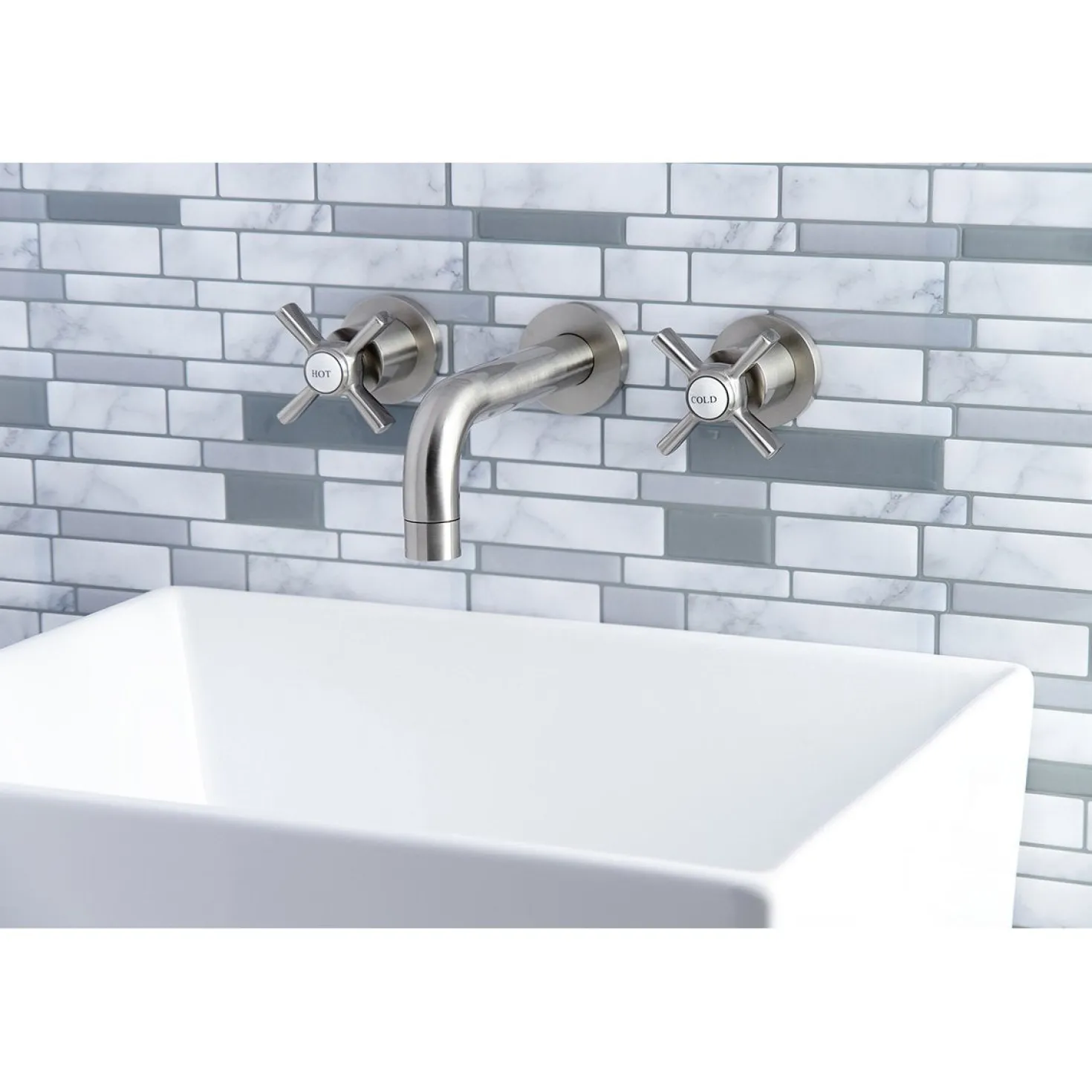 Kingston Brass Millennium 2-Handle Wall Mount Bathroom Faucet