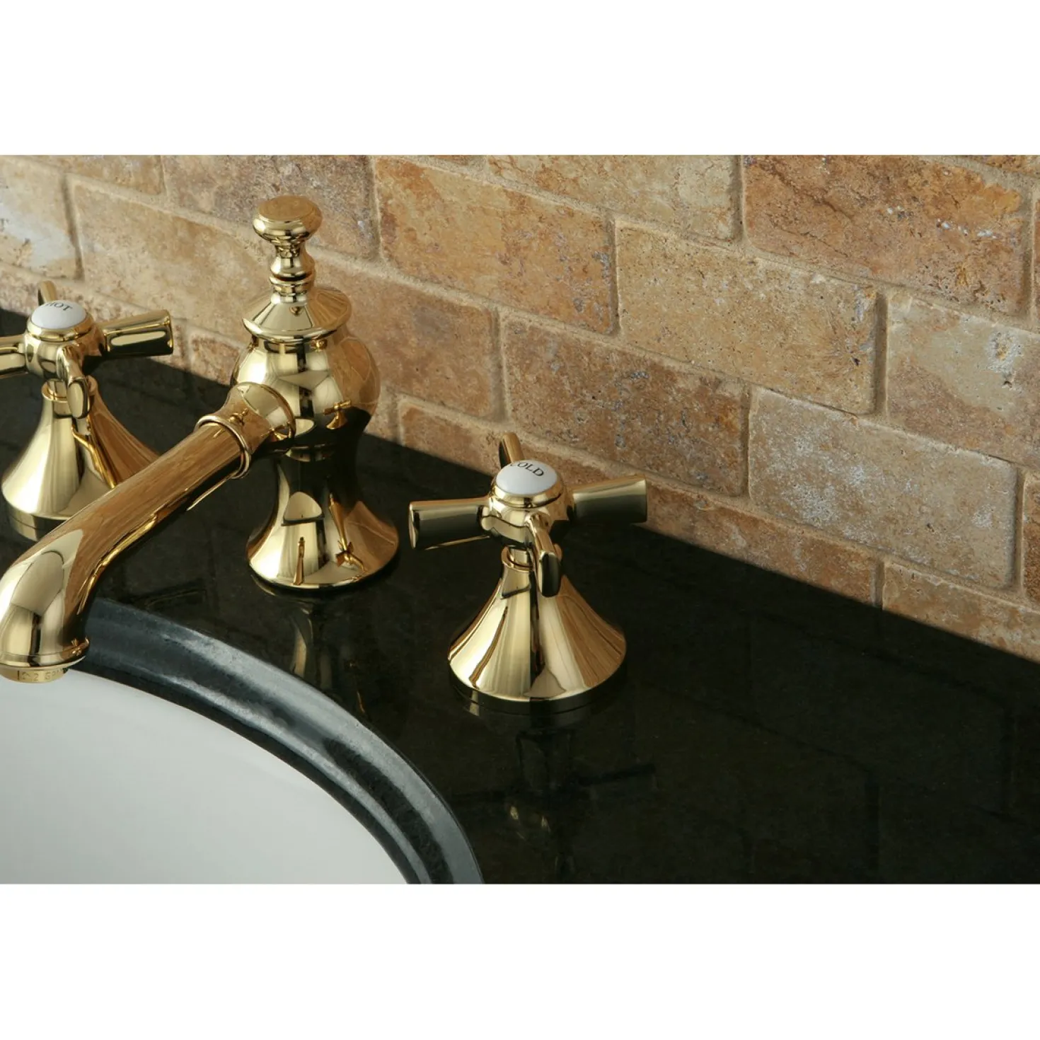 Kingston Brass Millennium 3-Hole 8" Widespread Bathroom Faucet
