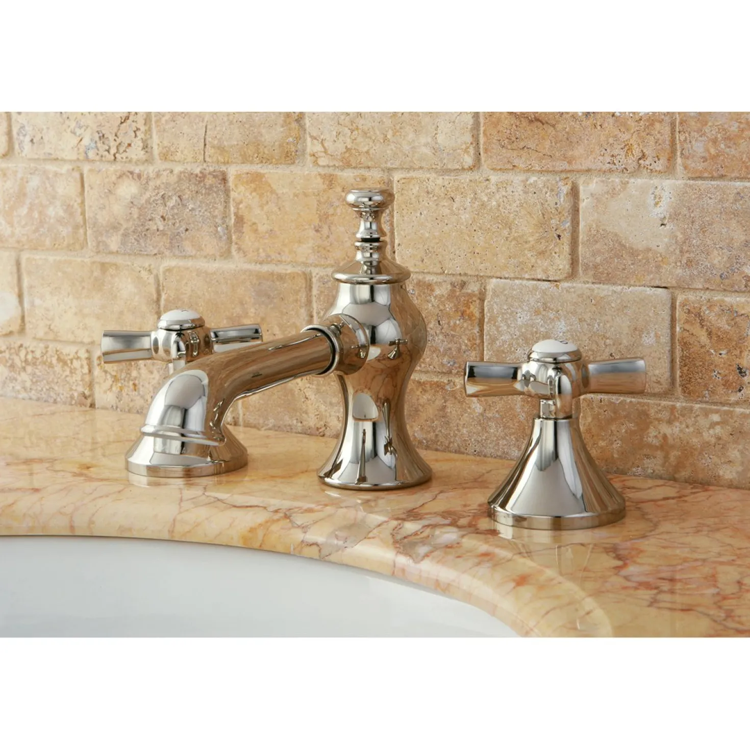 Kingston Brass Millennium 3-Hole 8" Widespread Bathroom Faucet