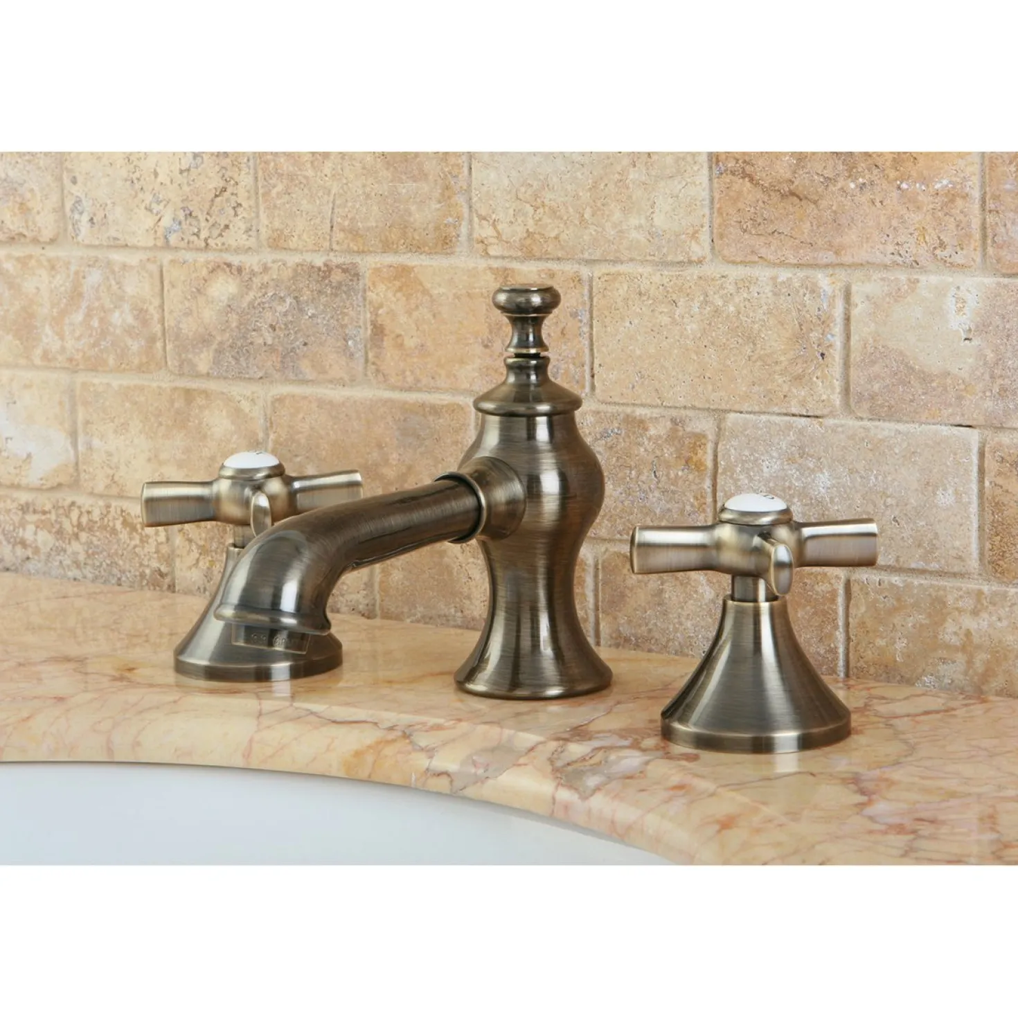 Kingston Brass Millennium 3-Hole 8" Widespread Bathroom Faucet