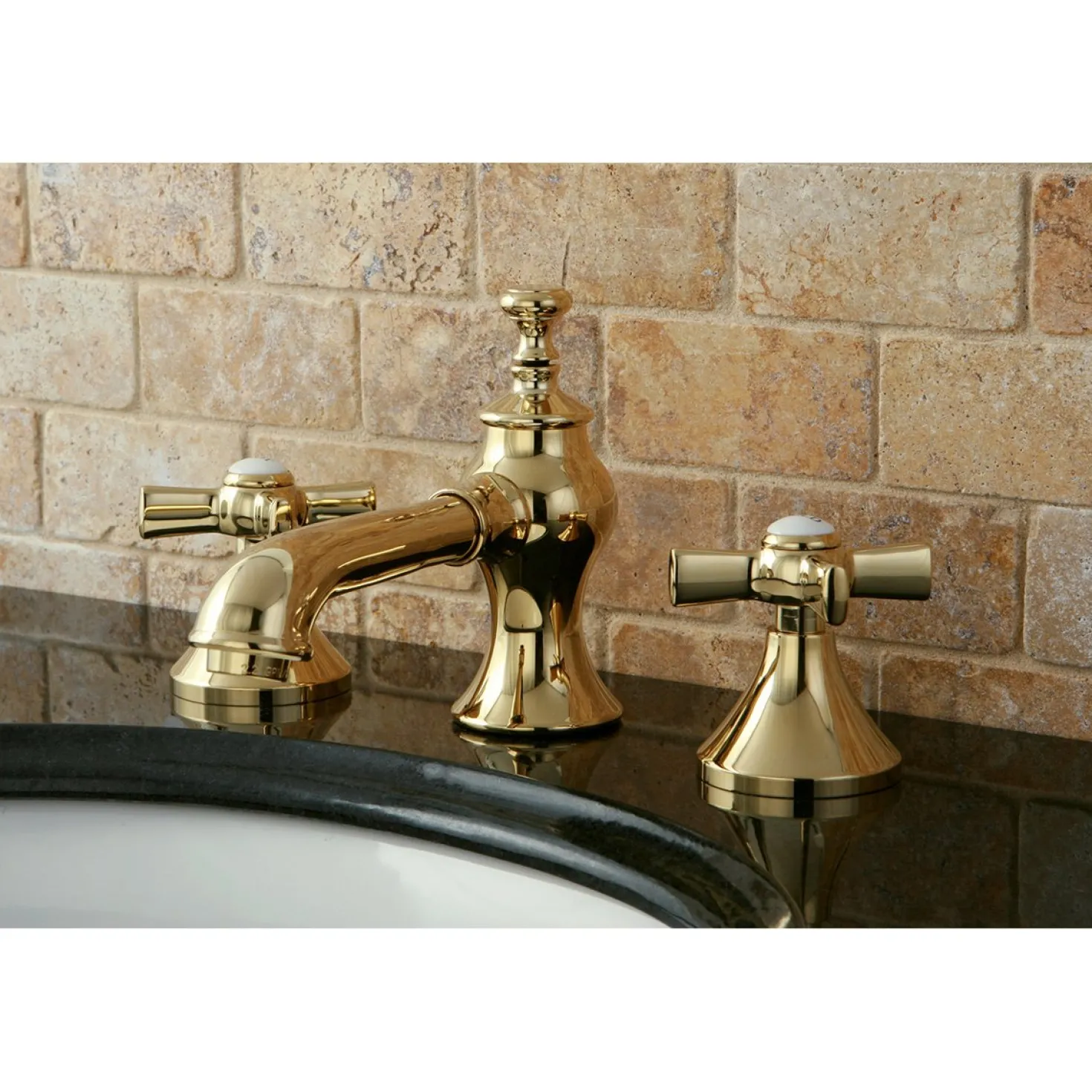 Kingston Brass Millennium 3-Hole 8" Widespread Bathroom Faucet