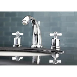 Kingston Brass Millennium 3-Hole 8-Inch Widespread Bathroom Faucet