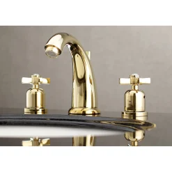 Kingston Brass Millennium 3-Hole 8-Inch Widespread Bathroom Faucet