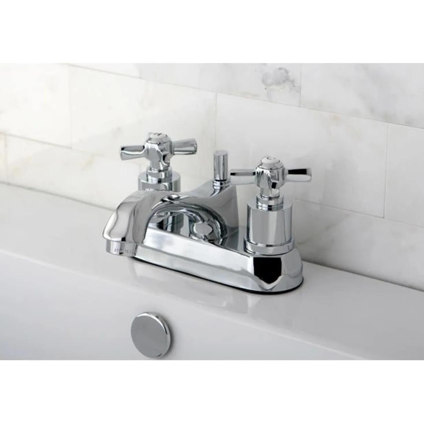 Kingston Brass Millennium Solid Brass 4" Centerset Lavatory Faucet