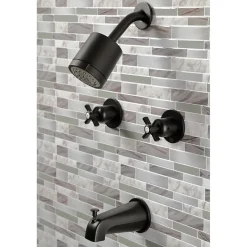 Kingston Brass Millennium Two-Handle Tub and Shower Faucet